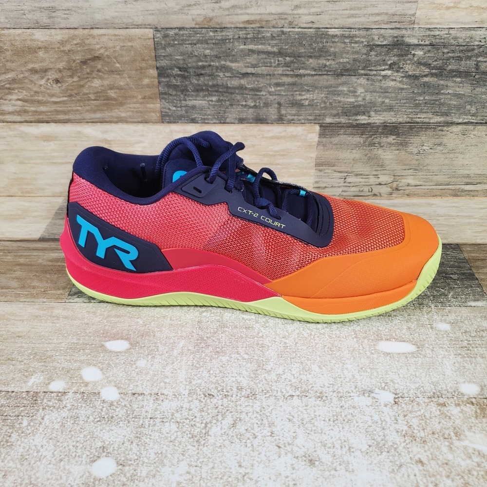 TYR CTT-2 Court Shoes Mens 10.5 Trainer Pickleball Red Orange
